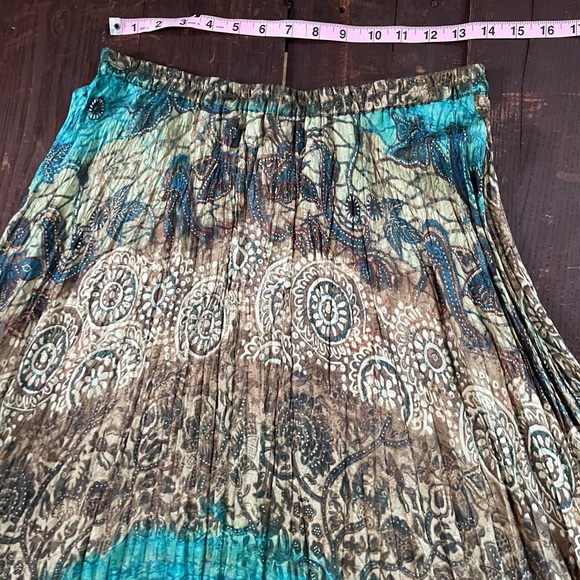 CHICOS Silk Boho Crinkle Skirt - Picture 7 of 12